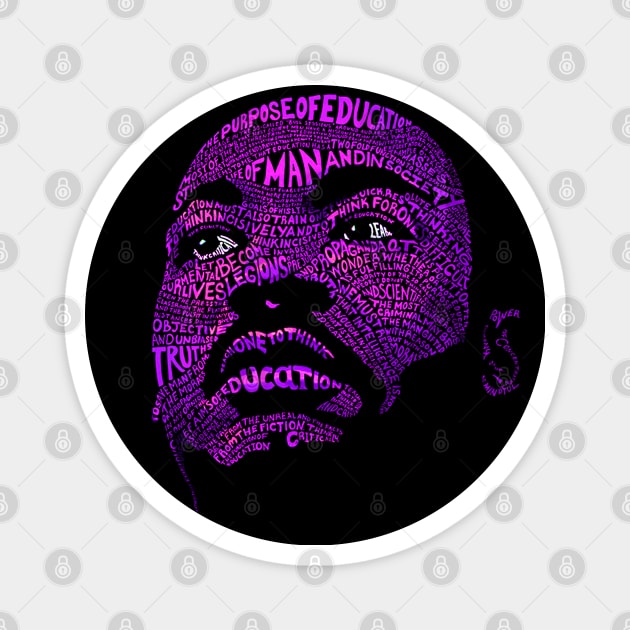 Martin Luther King Jr. (Civil Rights Movement Figure in Purple) Magnet by suzetteaubin